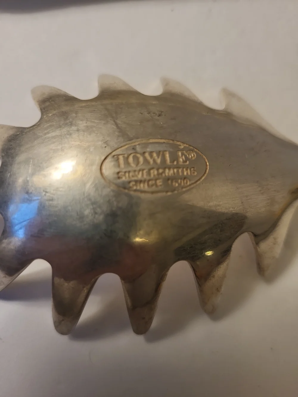 Vintage Towle Nickel Silver Mother of Pearl Handle Pasta Serving  Set